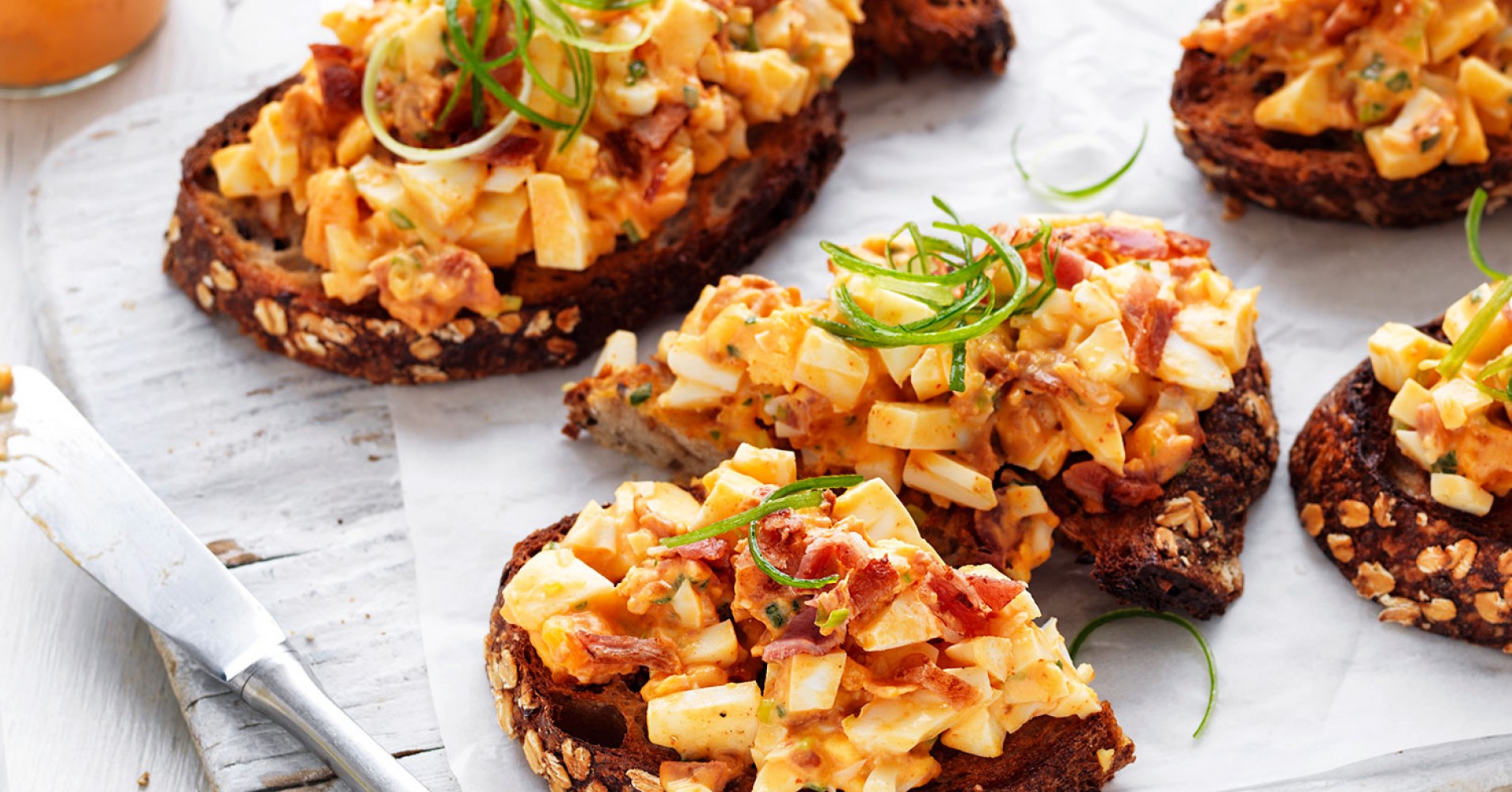 Sriracha and Bacon Egg Salad Recipe | myfoodbook